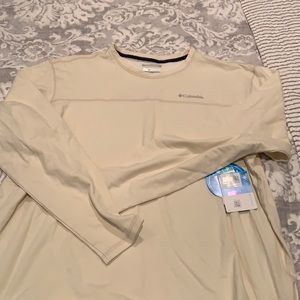 Men’s Columbia Omni wick beige rugged ridge long sleeve shirt XXL NWT